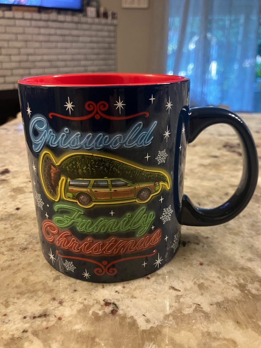 National Lampoon Griswold Family Christmas Mug - Navy with Red Interior 20oz